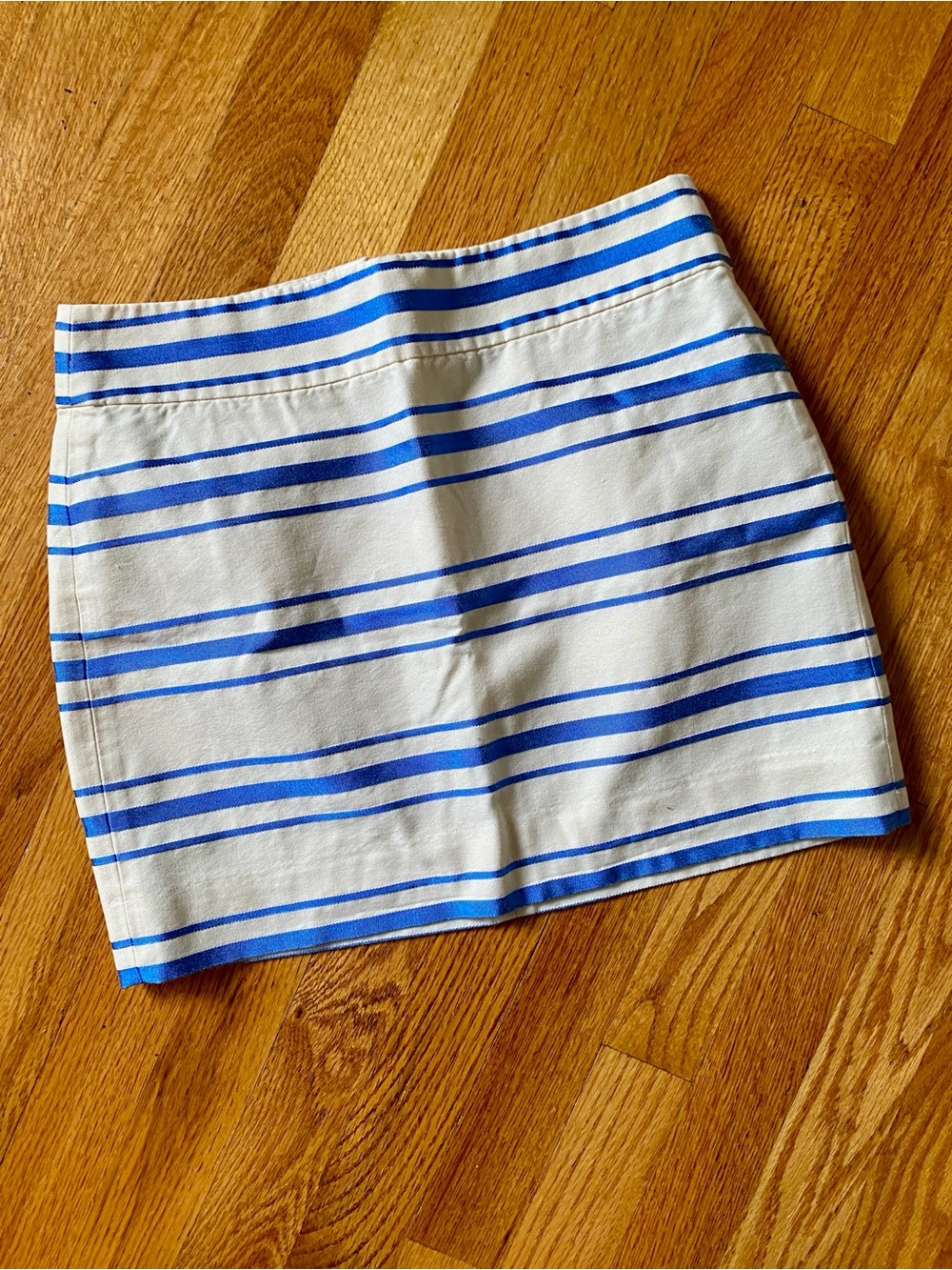 J. Crew Women’s Striped Blue & Off-White Mini Skirt